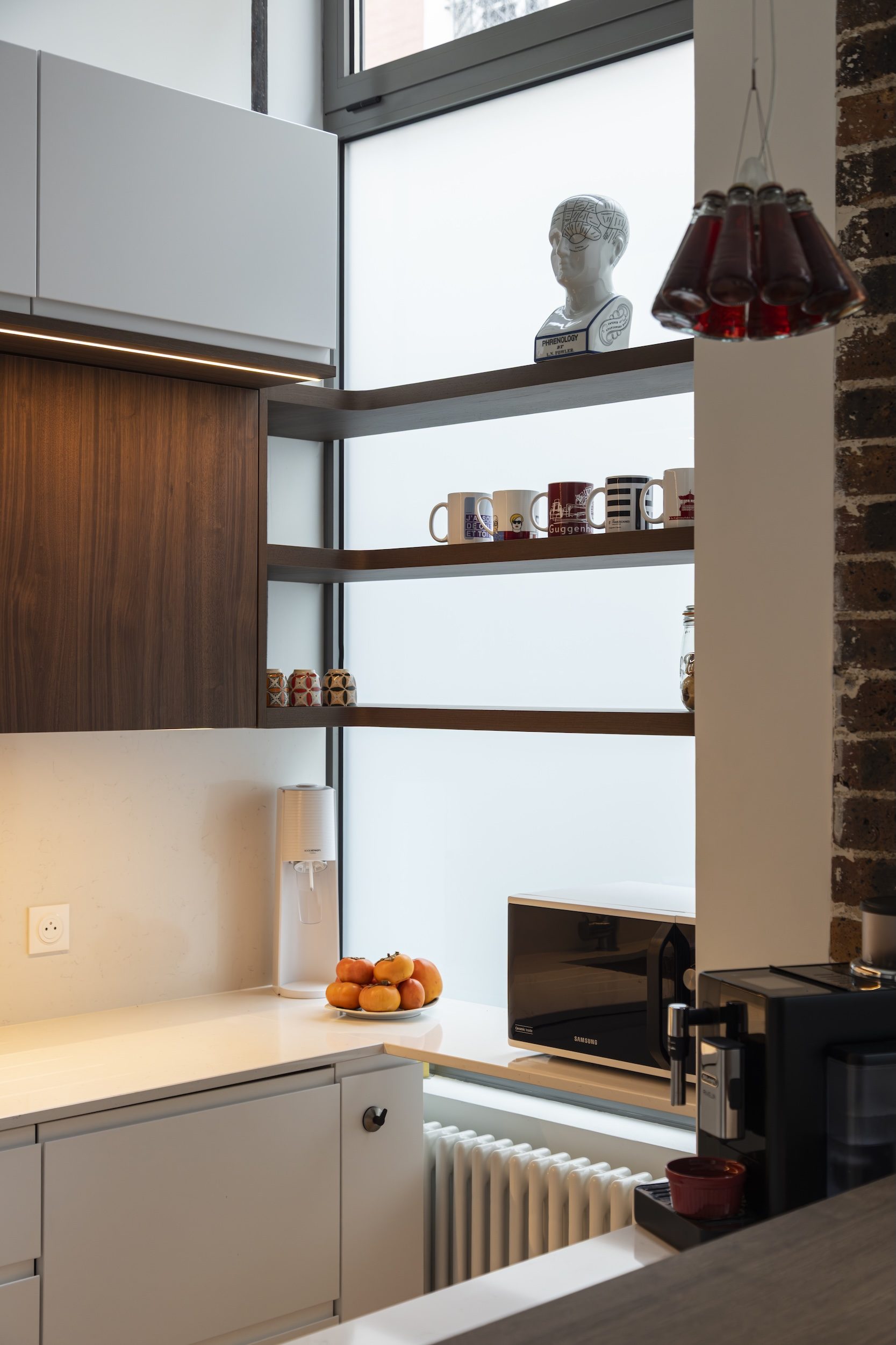 Cuisine ouverte sur séjour – Agrandissement studio mitoyen Clichy