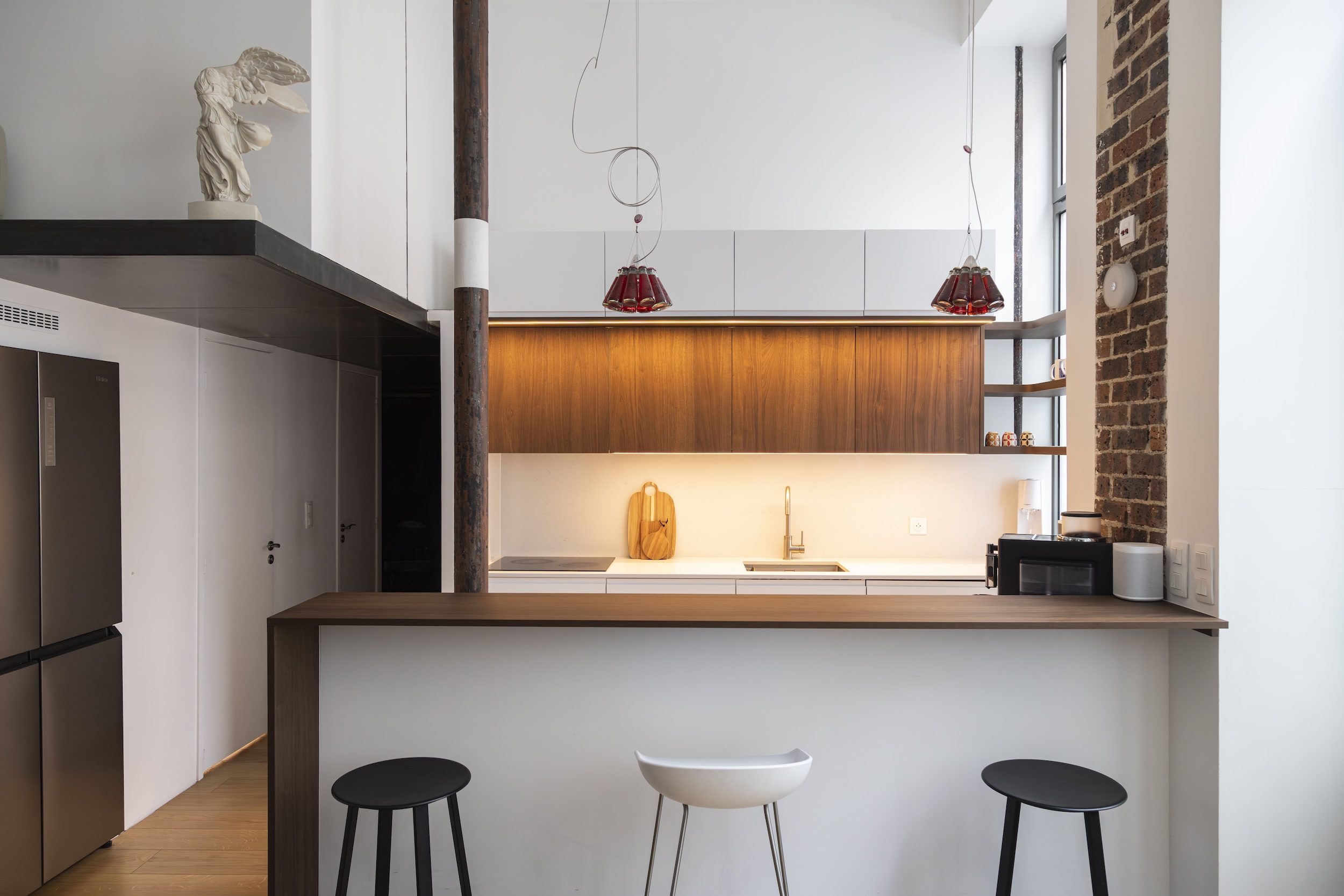 Circulation et zones jour:nuit optimisées – Extension appartement Clichy